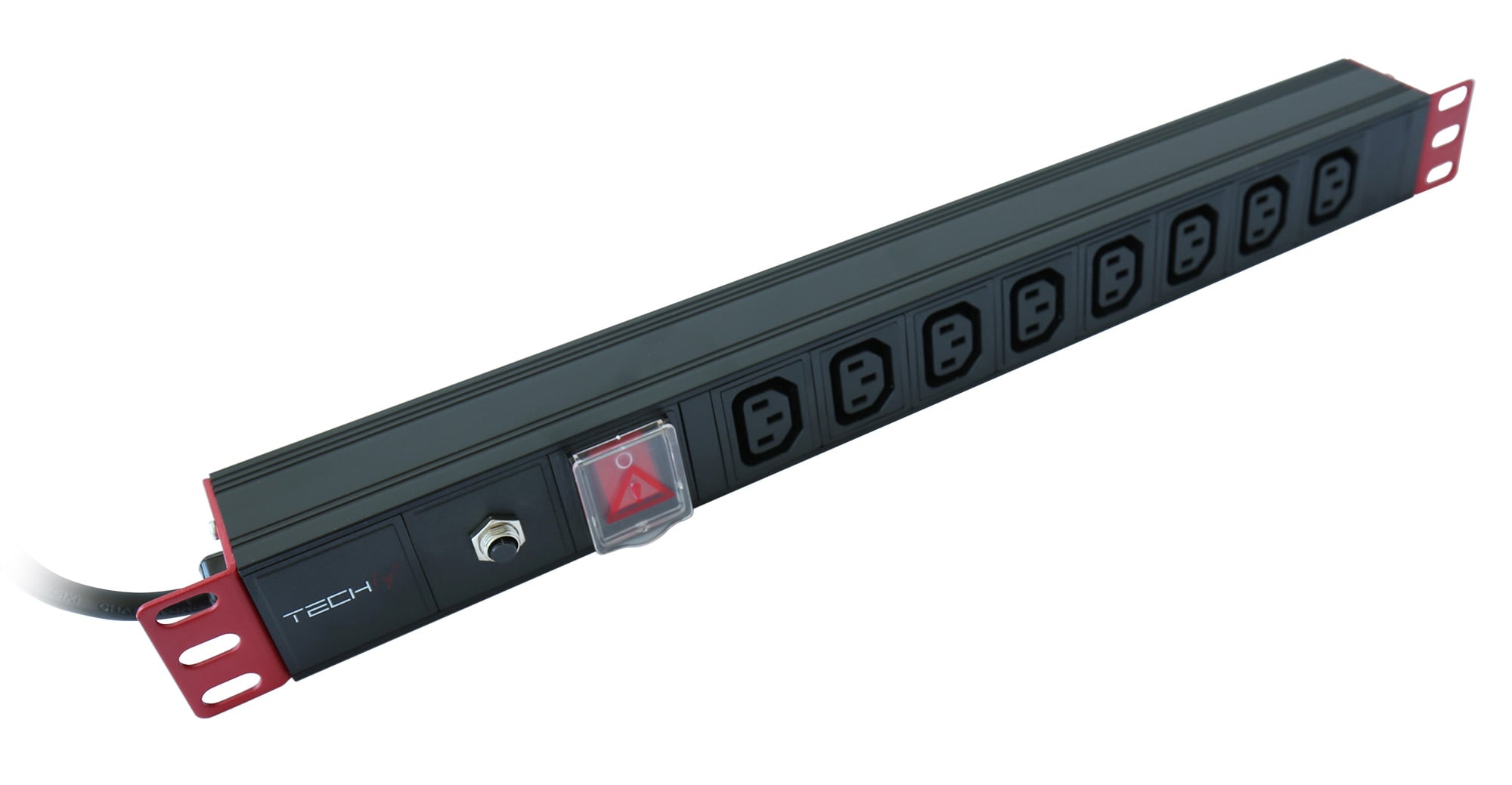 Multipresa 8 Posti C13 da Rack 19'' con Interruttore e Protezione Termica Spina C14 1U - Techly Professional I-CASE STRIP-8C