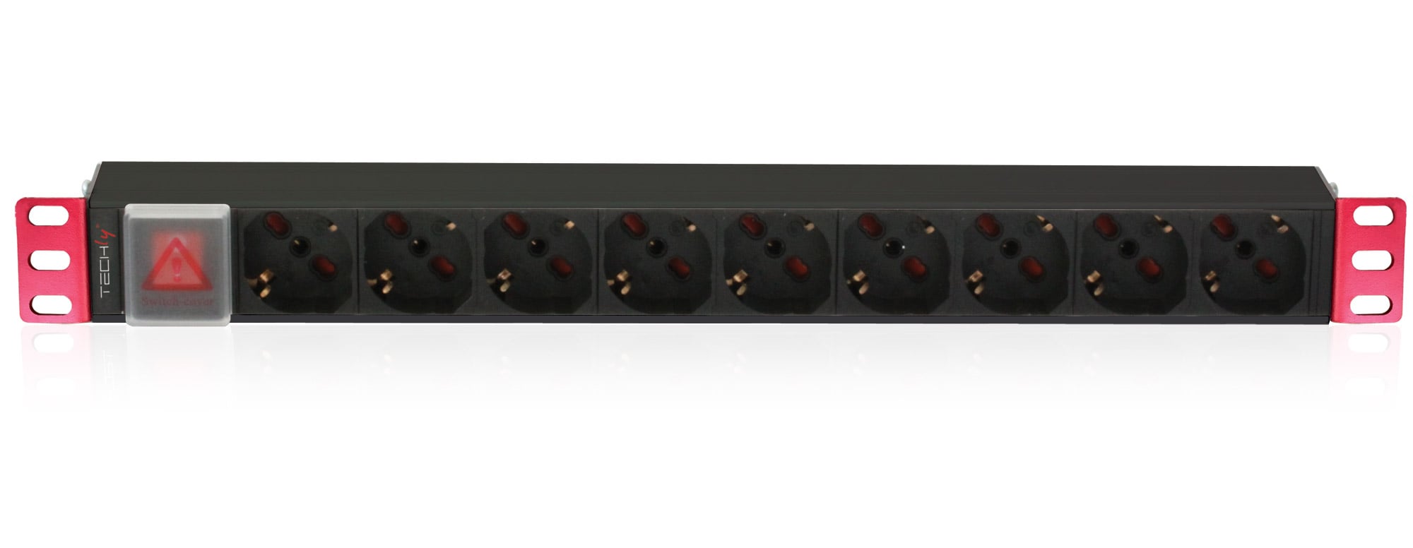 Multipresa 9 Posti da Rack 19'' con Interruttore Spina Italiana 1U - Techly Professional I-CASE STRIP-91U