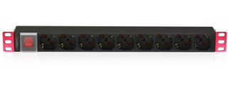 Rack power strip 9 outlets 19" with switch Italian plug 1U - Techly Professional I-CASE STRIP-91U