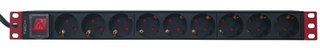 Multipresa 9 Posti da Rack 19" con Interruttore Spina Schuko Angolata 1U - Techly Professional I-CASE STRIP-91UD