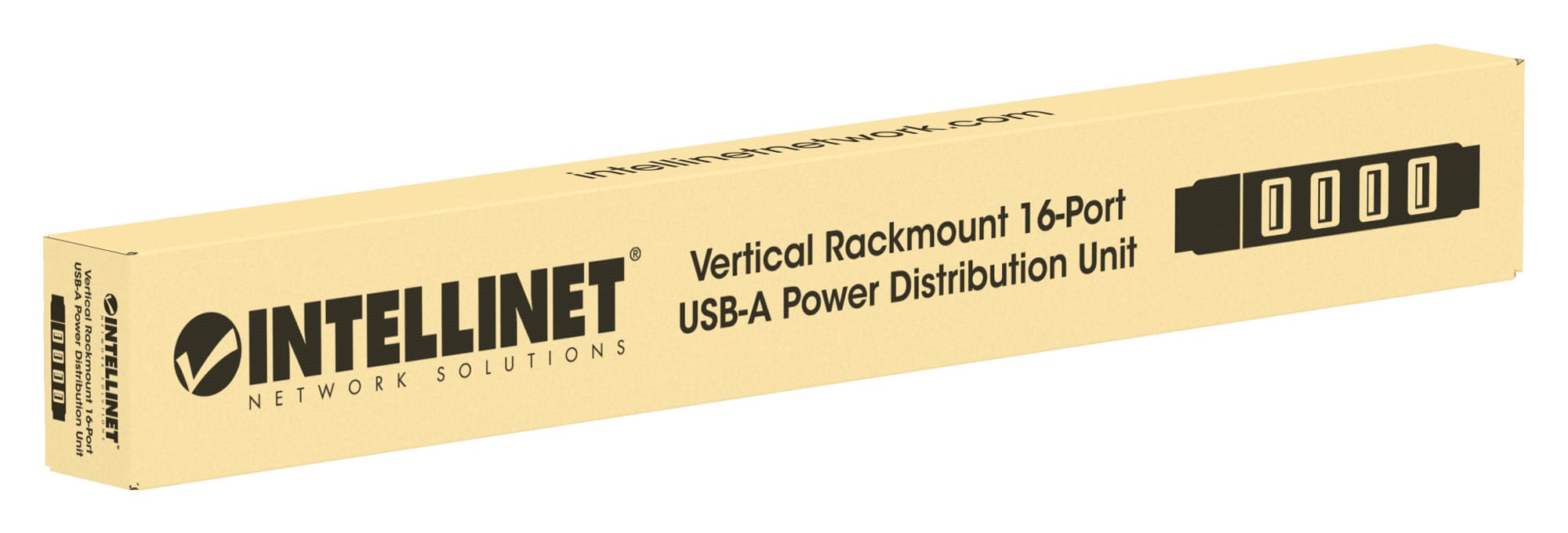 Multipresa per Rack Montaggio Verticale 16 uscite USB tipo A Spina Schuko Angolata - Intellinet I-CASE STRIP-U16V