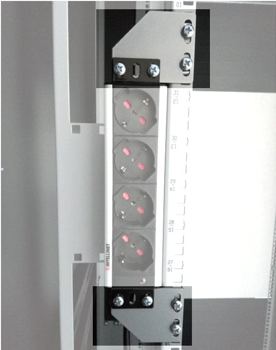 Staffe per Montaggio Verticale su Montanti Rack Silver - Techly Professional I-CASE SUPP-3G1U