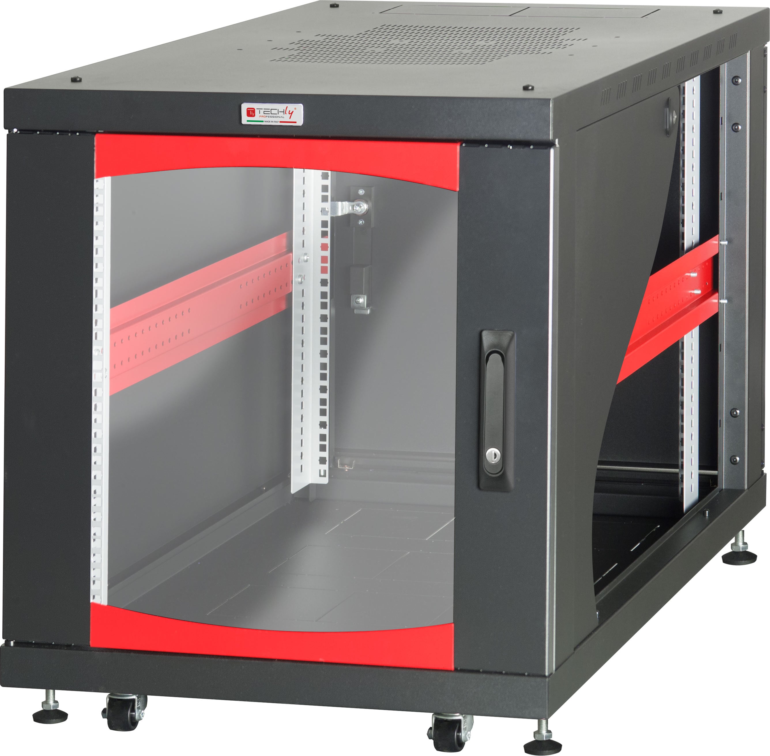 Armadio Server Rack 19'' 600x1000 12 Unità Nero da sotto-scrivania - Techly Professional I-CASE SVR-I1210BK