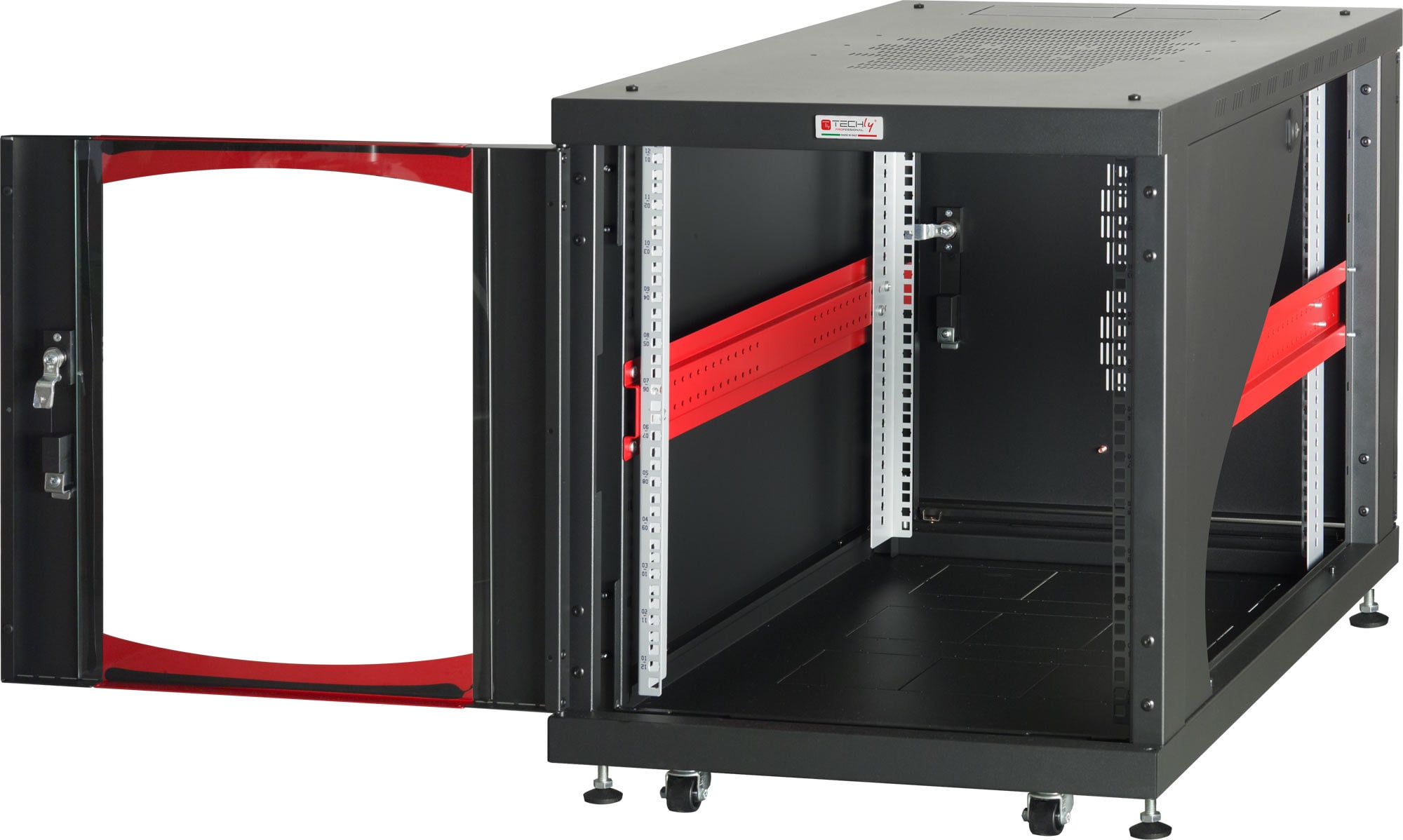 Armadio Server Rack 19'' 600x1000 12 Unità Nero da sotto-scrivania - Techly Professional I-CASE SVR-I1210BK