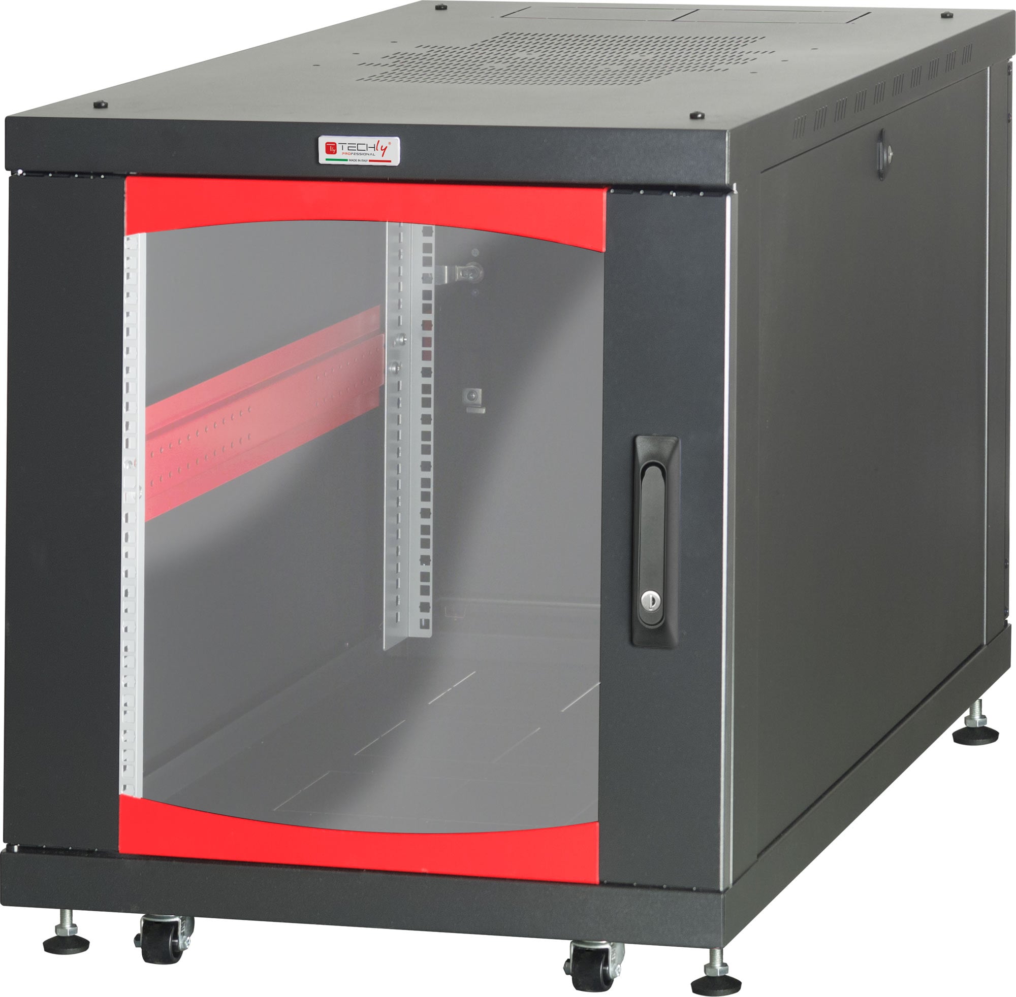 Armadio Server Rack 19'' 600x800 12 Unità Nero da sotto-scrivania - Techly Professional I-CASE SVR-I128BK