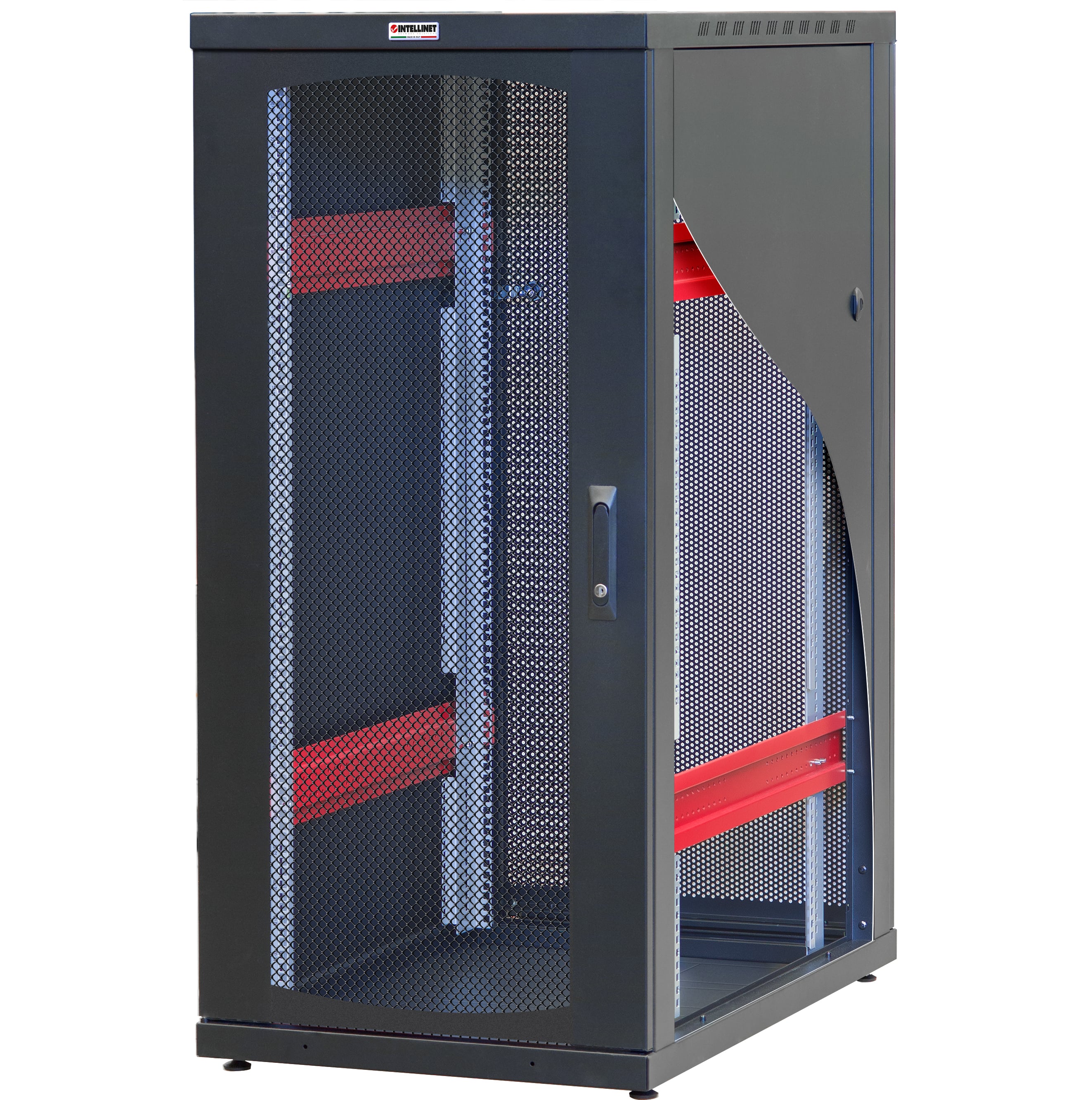 Armadio Server Rack 19'' 600x1000 20 Unita' Nero Grigliato serie IdealNET - Intellinet I-CASE SVR-I206BKV