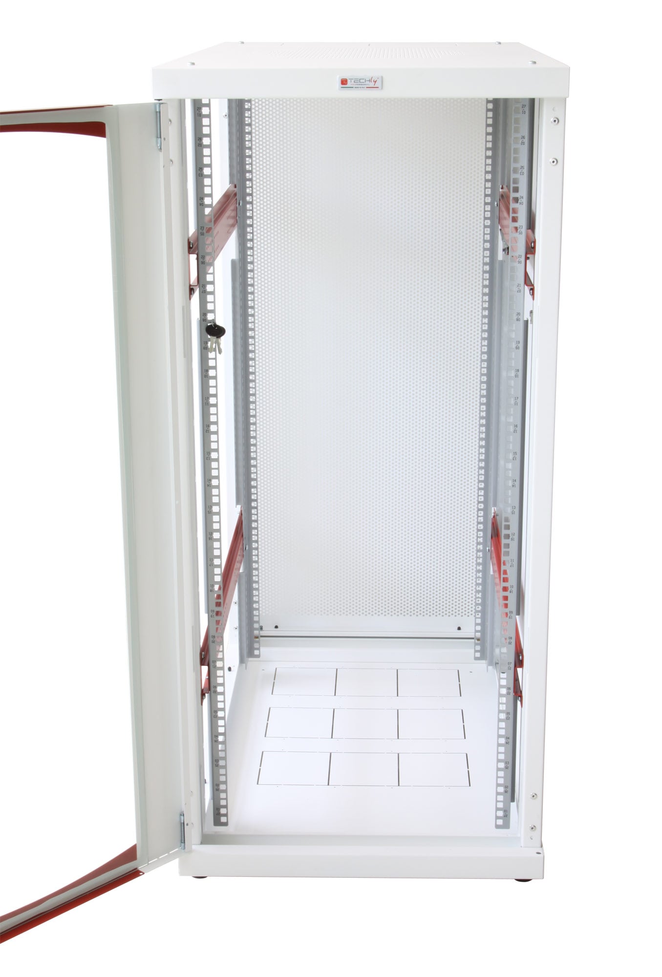 Armadio Server Rack 19'' 600x1000 27 Unita' Bianco serie IdealNET - Techly Professional I-CASE SVR-I276WH7