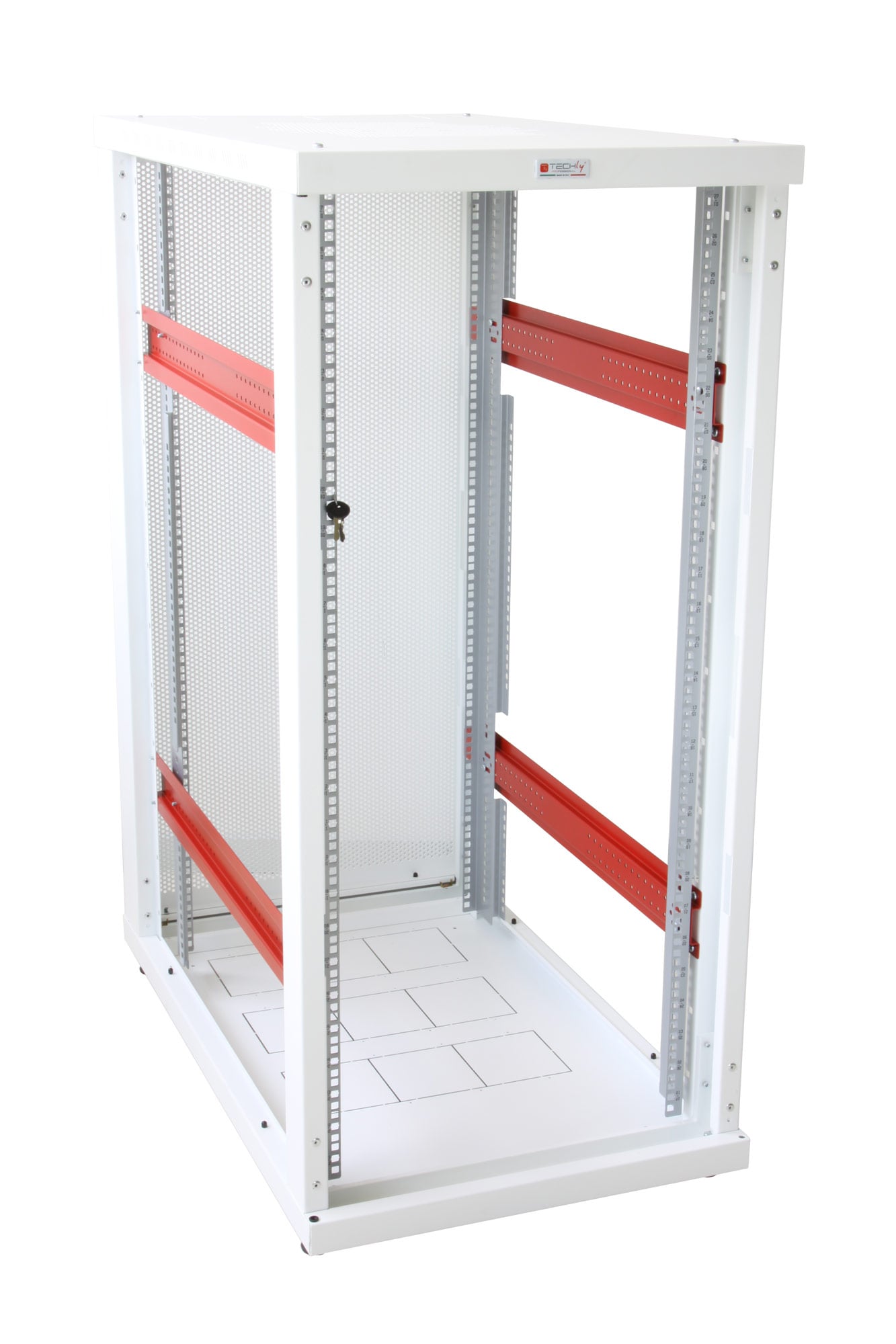 Armadio Server Rack 19'' 600x1000 27 Unita' Bianco serie IdealNET - Techly Professional I-CASE SVR-I276WH7