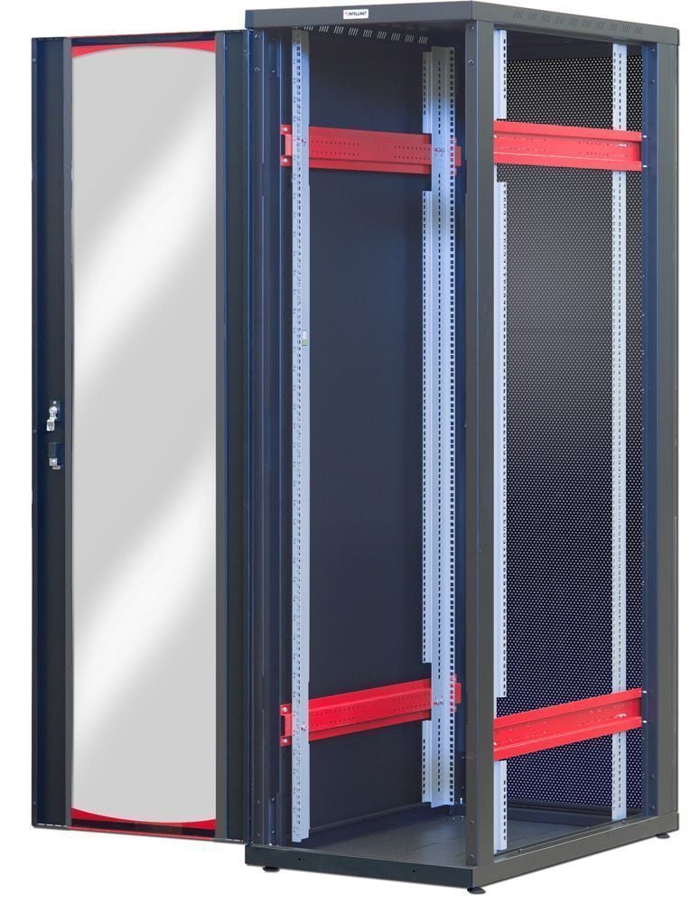 Armadio Server Rack 19'' 600x1000 42 Unita' Nero serie Ideal - Intellinet I-CASE SVR-I426BK