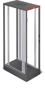 Server Rack Cabinet NextGen 1000 19" 600x1000 42U Black Open Frame - Intellinet I-CASE SVRP-42LTBL1