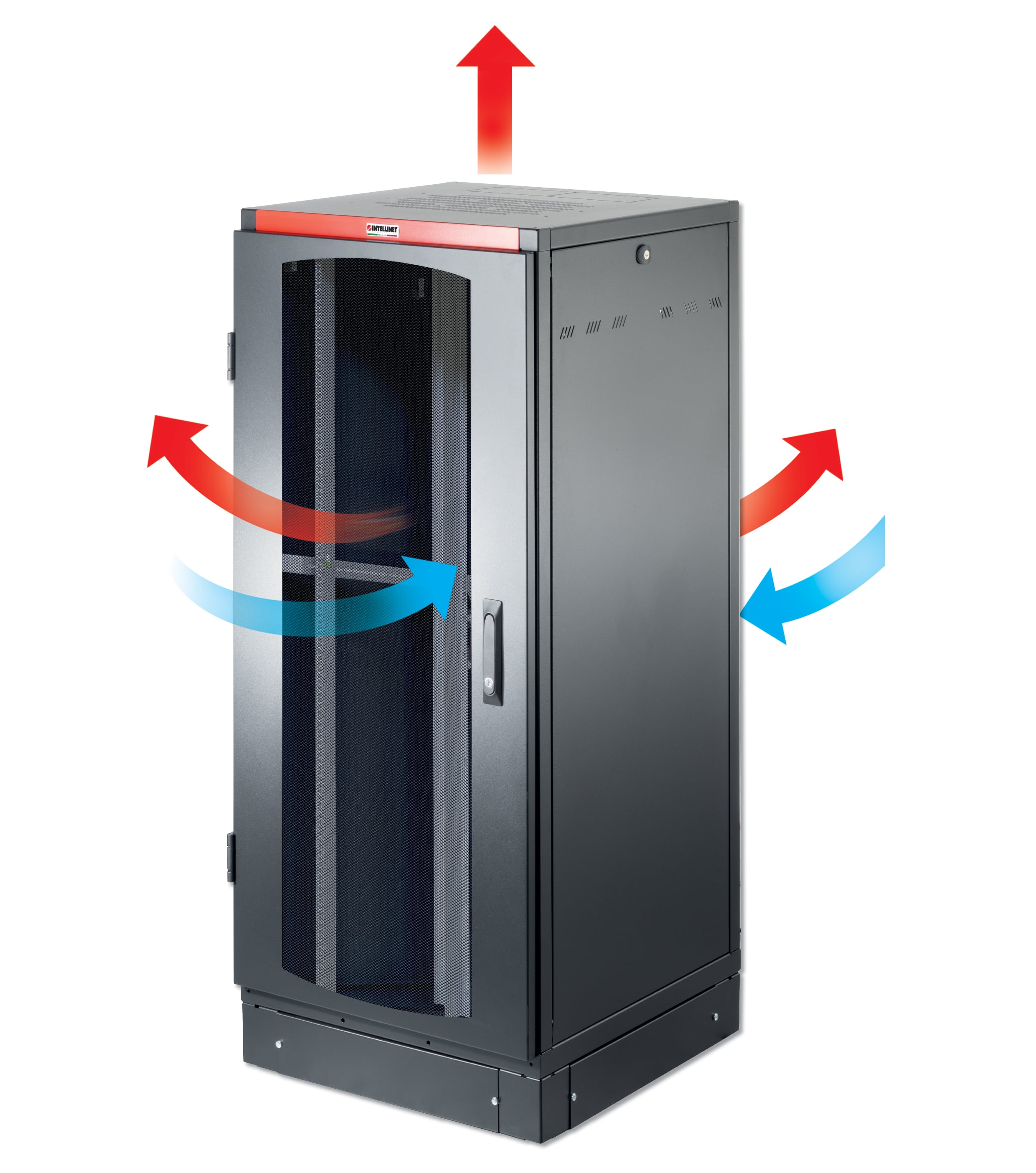 Armadio Server Rack NextGen 1000 19'' 600x1000 47U Nero Porta Grigliata - Intellinet I-CASE SVRP-47VTBK
