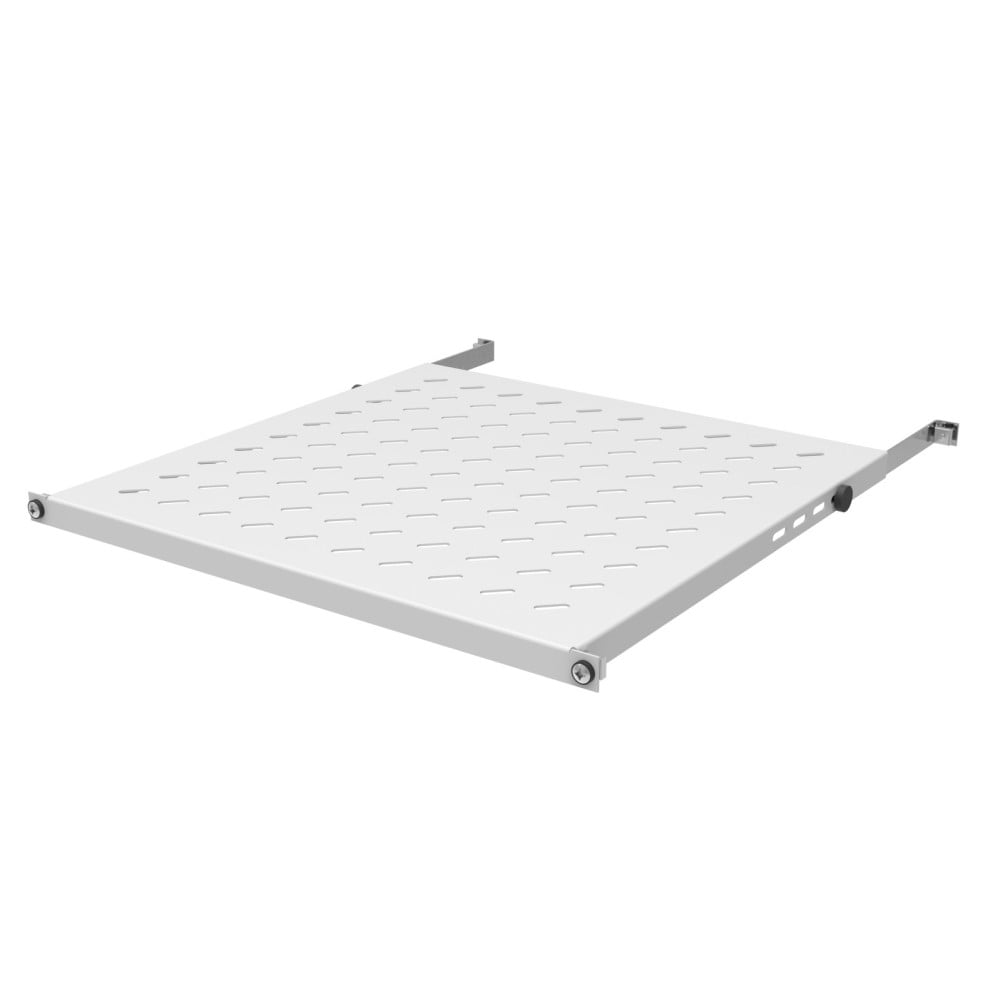 Mensola per Rack 19'' 350-450 mm 0.5U Grigio 4 Punti - I-CASE TRAY-0545G