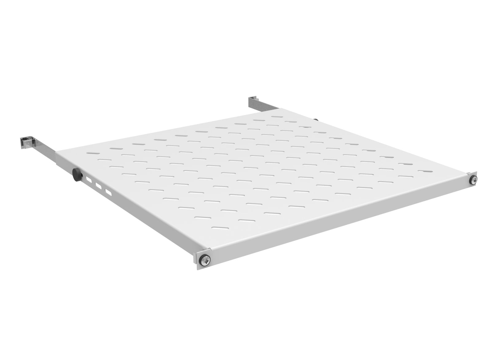 Mensola per Rack 19'' 350-450 mm 0.5U Grigio 4 Punti - I-CASE TRAY-0545G