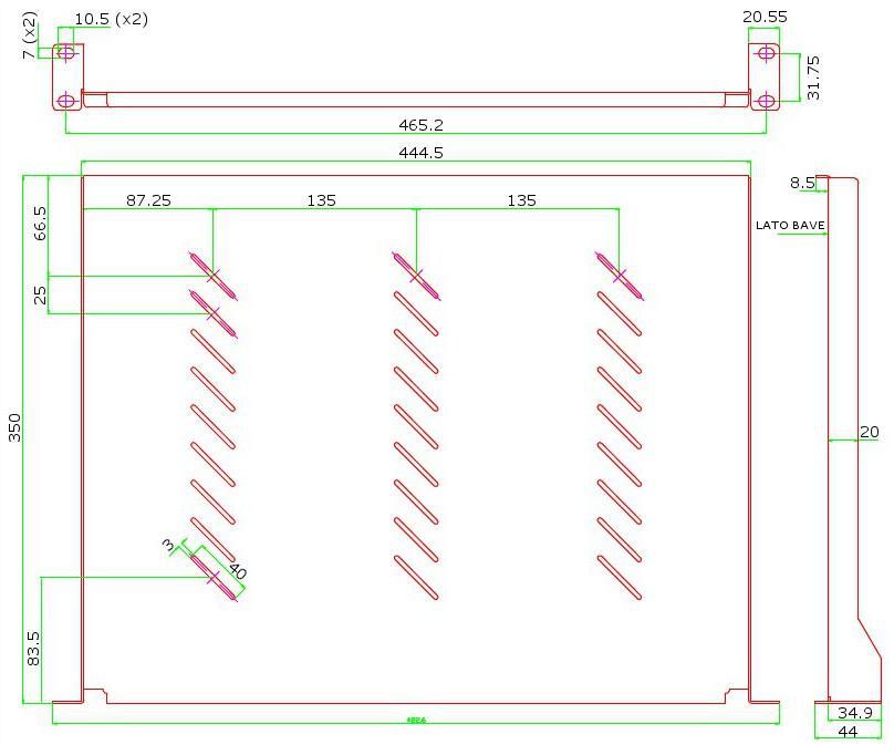 Mensola per Rack 19'' 350 mm 1U Nera 2 punti - Intellinet I-CASE TRAY-1-BK