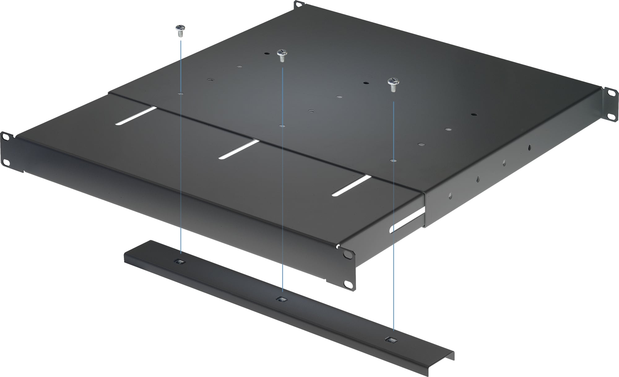 Mensola estensibile per Rack 19'' 1U Nero 4 punti - Intellinet I-CASE TRAY-12-BK