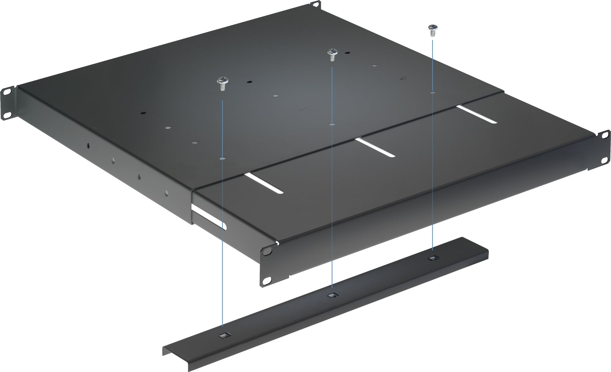 Mensola estensibile per Rack 19'' 1U Nero 4 punti - Intellinet I-CASE TRAY-12-BK