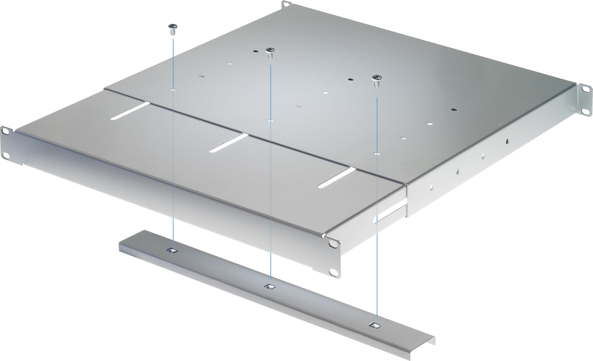 Mensola estensibile per Rack 19'' 1U Grigio 4 punti - Intellinet I-CASE TRAY-12