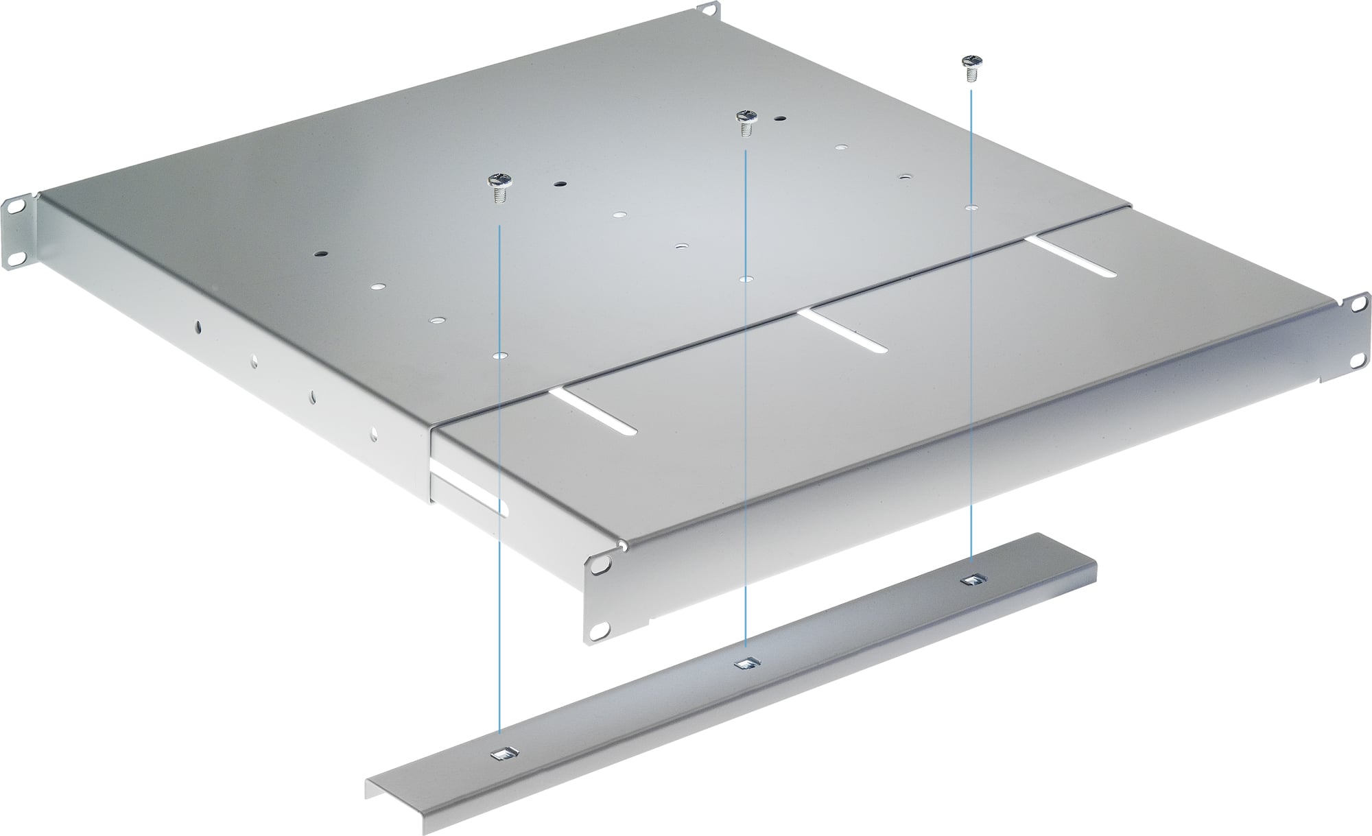 Mensola estensibile per Rack 19'' 1U Grigio 4 punti - Intellinet I-CASE TRAY-12