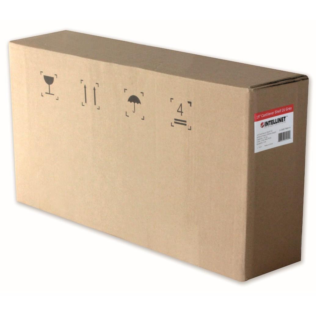 Mensola per Rack 19'' 300 mm 2U Nera 2 punti - Intellinet I-CASE TRAY-300BK