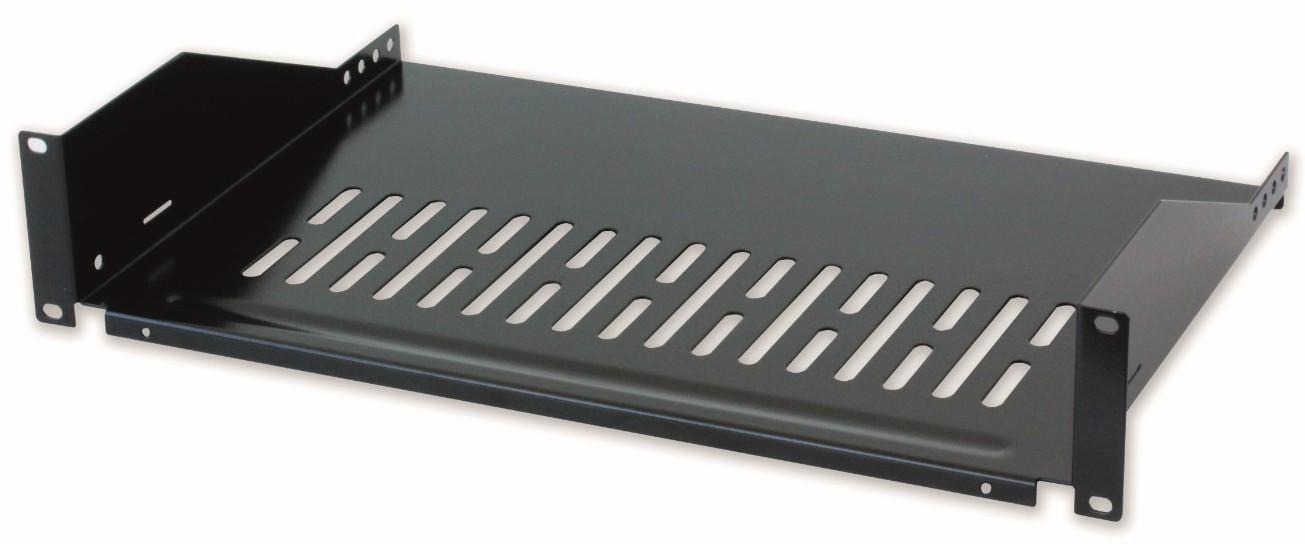 Mensola per Rack 19'' 400 mm 2U Nera 2 punti - Intellinet I-CASE TRAY-400BK