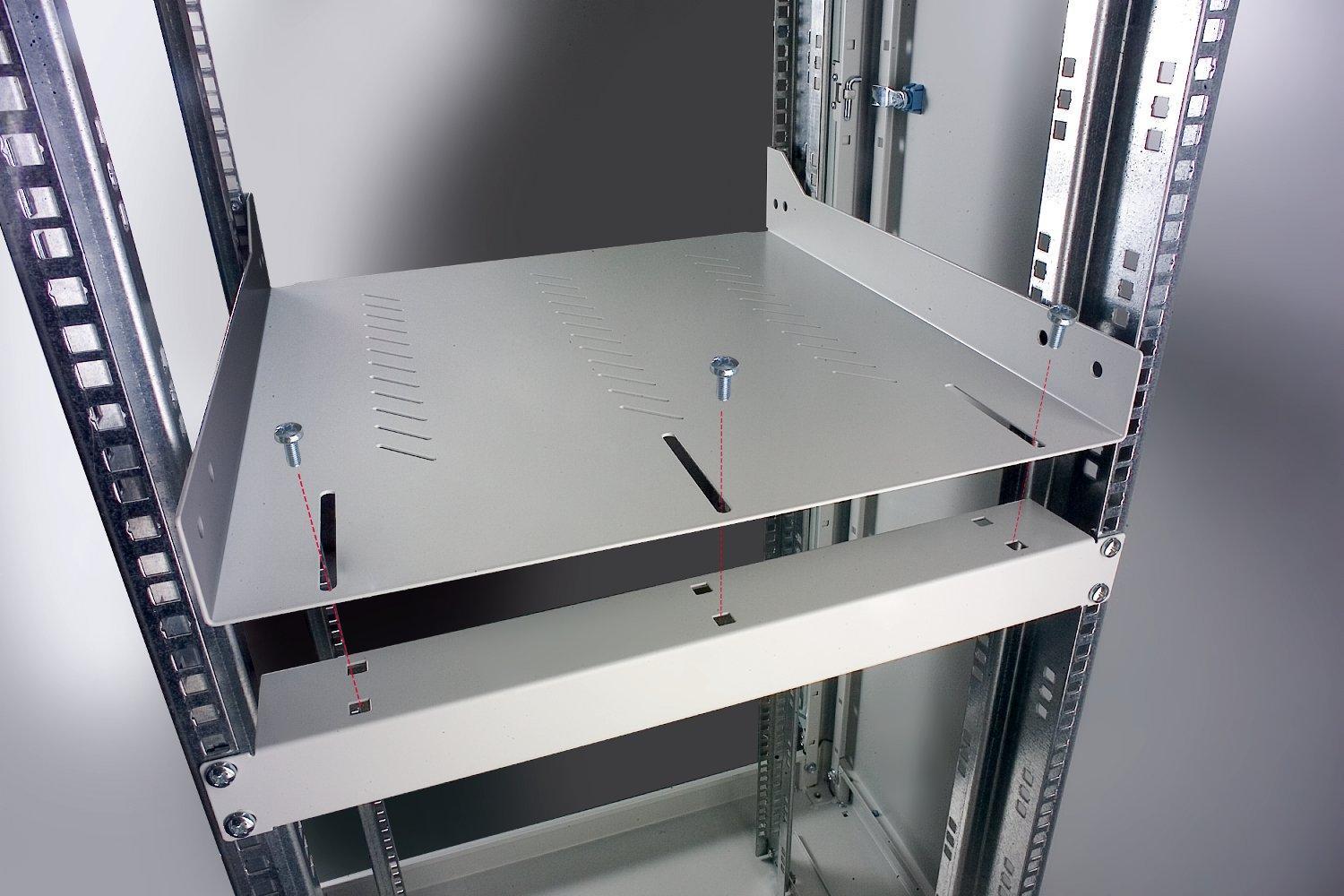 Mensola per Rack Server 19'' 765 mm 2U Nera 4 punti - Intellinet I-CASE TRAY-8-BK