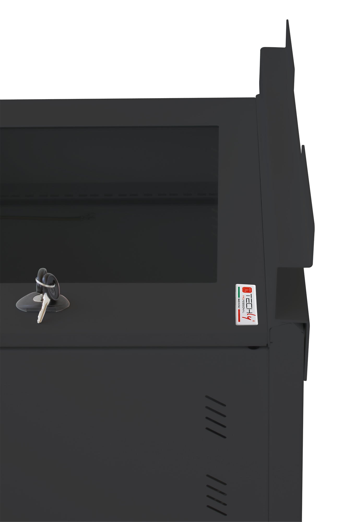 Staffe a Parete per Fissaggio Armadio Serie EE Nero - Techly Professional I-CASE TRAY-EE2008BK