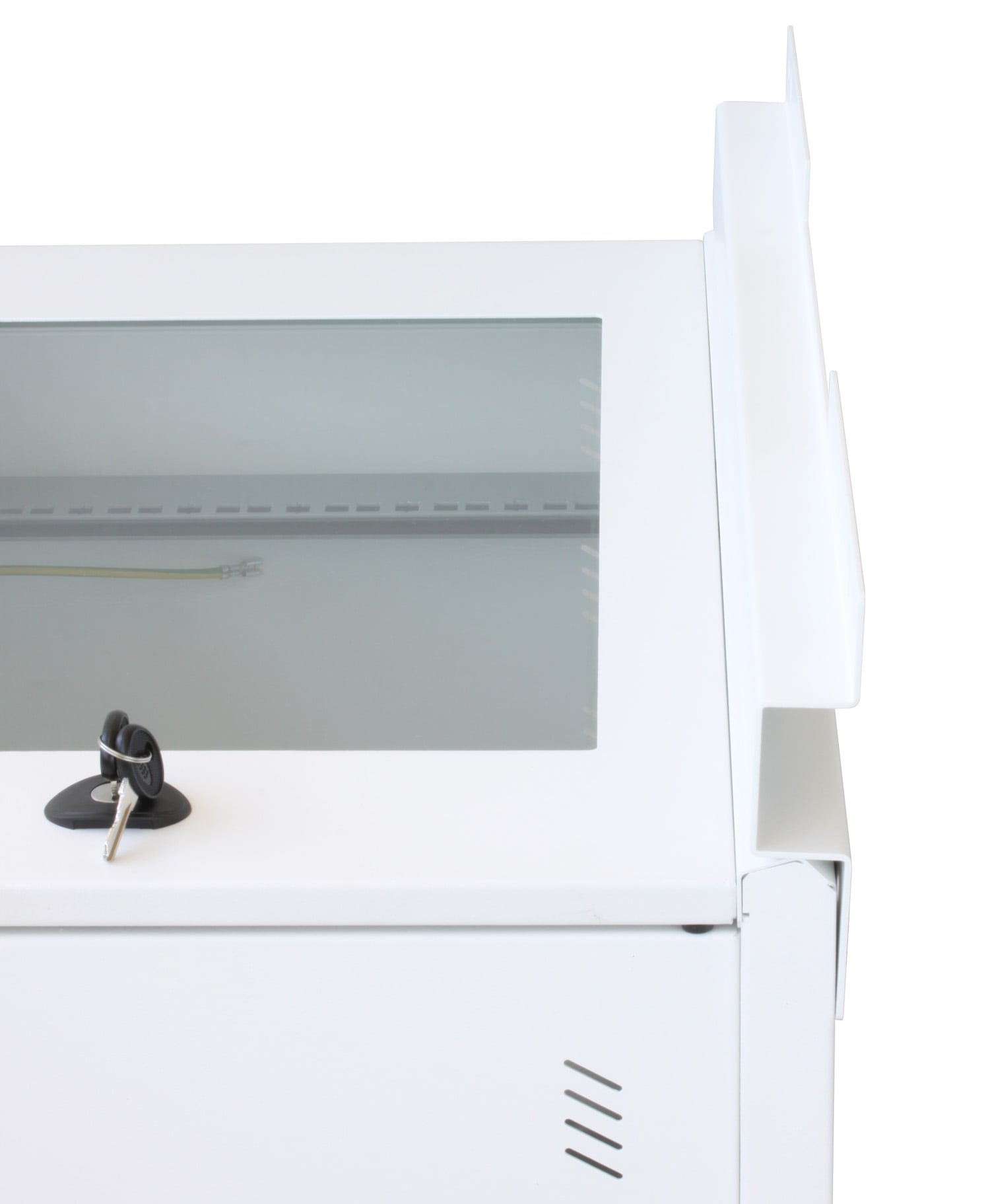 Staffe a Parete per Fissaggio Armadio Serie EE Bianco - Techly Professional I-CASE TRAY-EE2008WH