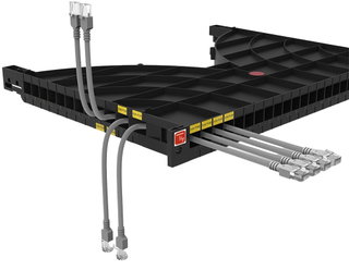 Mensola Gestione Cavi su Rack 19'' 24 Porte P.1000 mm - Techly Professional I-CASE TRAY-ORG1000