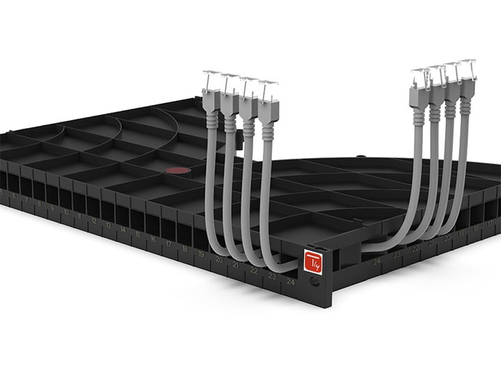 Mensola Gestione Cavi su Rack 19'' 24 Porte P.1000 mm - Techly Professional I-CASE TRAY-ORG1000