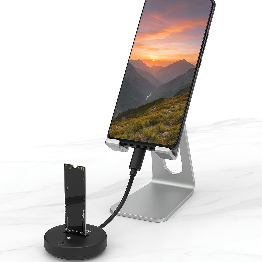 Docking Station M.2 SATA/NVME SSD a USB-C™ - Techly I-CASE USB3-QUICKTY