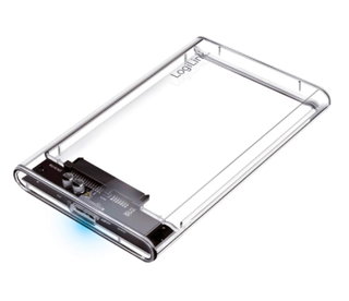 Box HDD/SSD Esterno 2.5" USB 3.0 Trasparente con LED - Logilink I-CASE USB3-SL25TRS