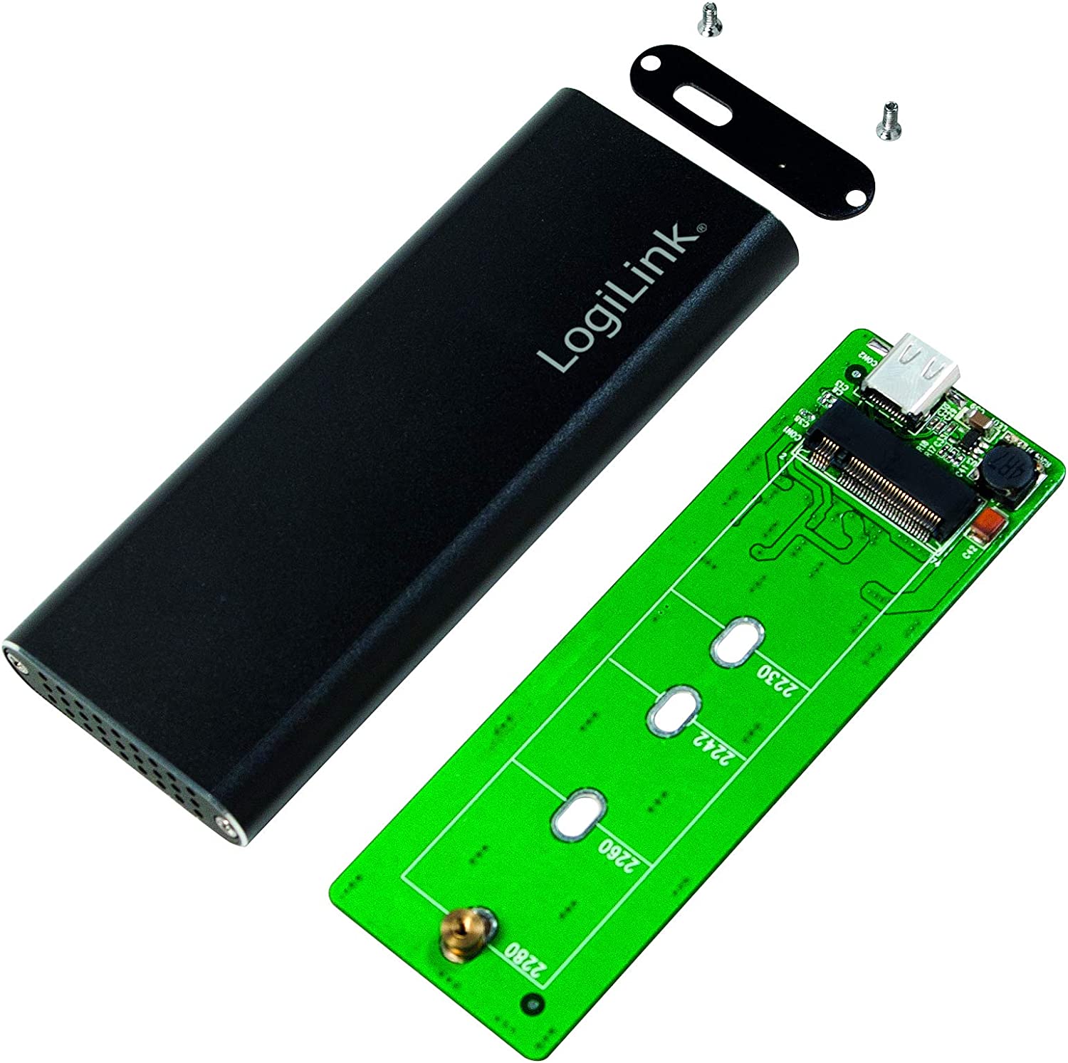 Box Esterno USB3.1 Gen 2 per SSD SATA M.2 - Logilink I-CASE USB31C-NGFF