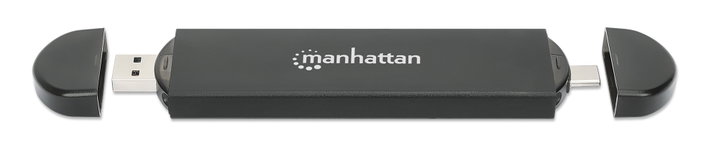 Box Esterno USB SSD M.2 NVMe e SATA Connessioni USB-C e USB A - Manhattan I-CASE USB31C-NGFFM2