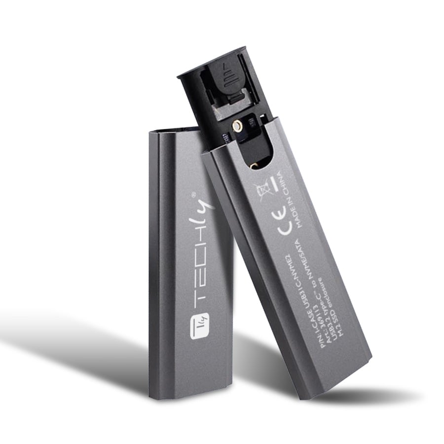 Box Esterno USB-C™ USB3.2 Gen2 NVMe/SATA M.2 SSD - Techly I-CASE USB31C-NVME2