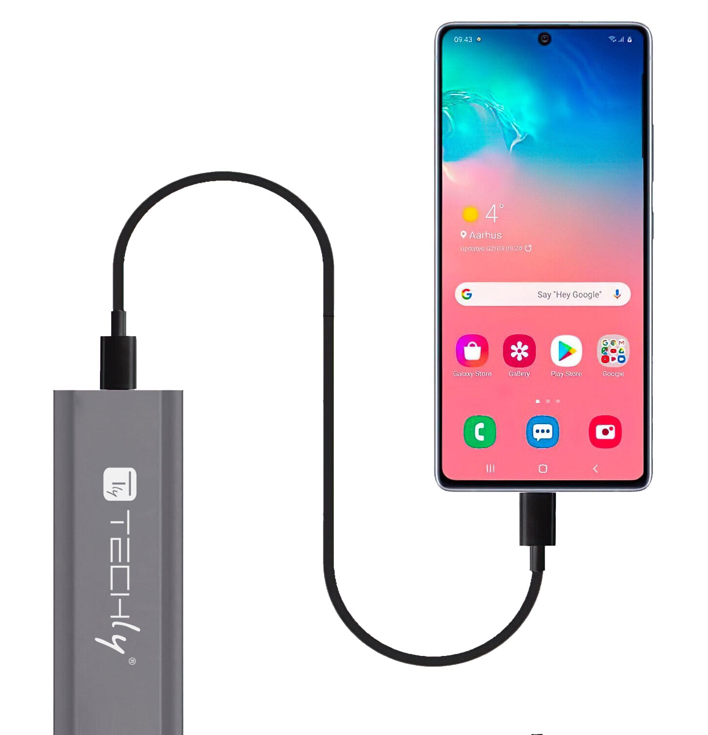 Box Esterno USB-C™ USB3.2 Gen2 NVMe/SATA M.2 SSD - Techly I-CASE USB31C-NVME2