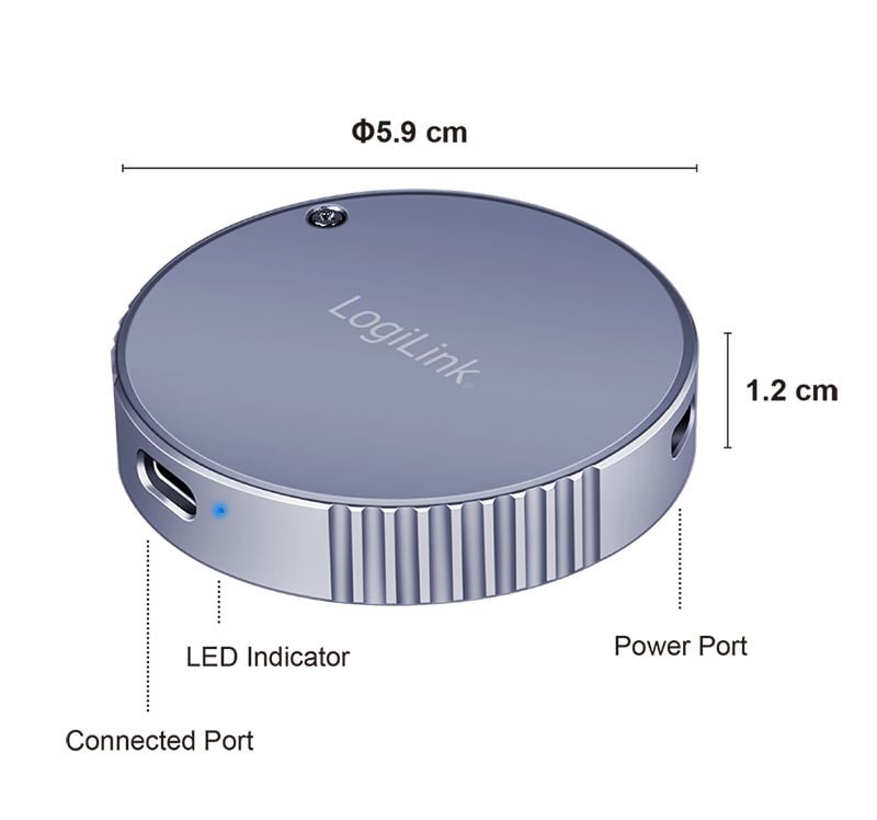 Box Esterno Magnetico USB 3.2 Gen2 SSD 100W PD Compatibile MagSafe - Logilink I-CASE USB32-MAG