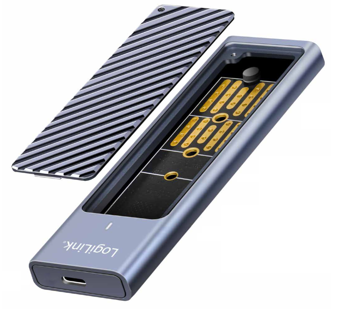 Box Esterno USB-C™ 3.2 Gen 2 per SSD M.2 NVMe e SATA - Logilink I-CASE USB32C-NVME20