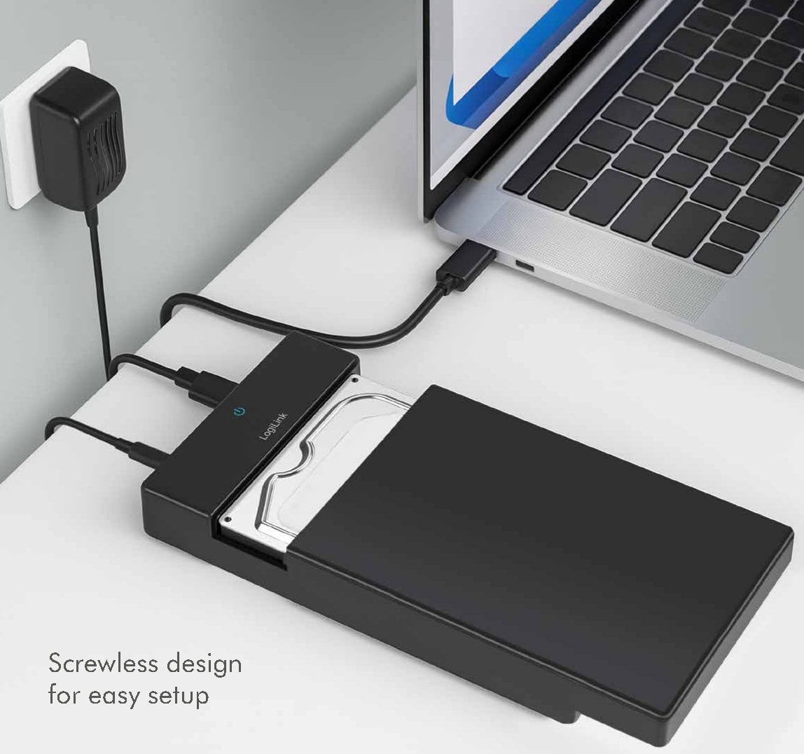 Box Esterno USB-C™ 3.2 Gen 1 per HDD/SSD SATA da 2,5'' e 3,5'' - Logilink I-CASE USBC-235