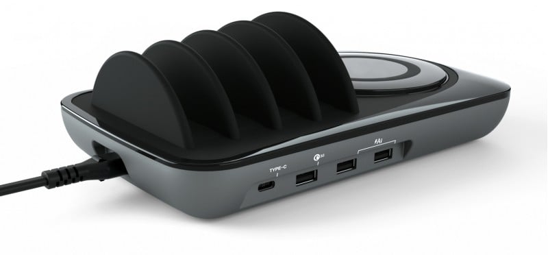 Docking Station USB 5 posti con Caricabatterie Wireless Removibile - Fontastic I-CHARGE-4P-WRC