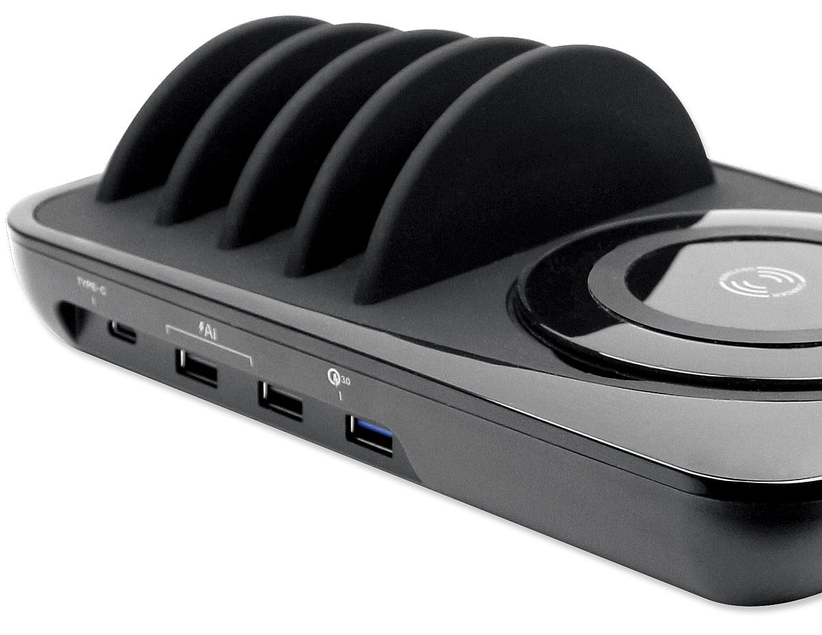 Docking Station USB 5 posti con Caricabatterie Wireless Removibile - Fontastic I-CHARGE-4P-WRC