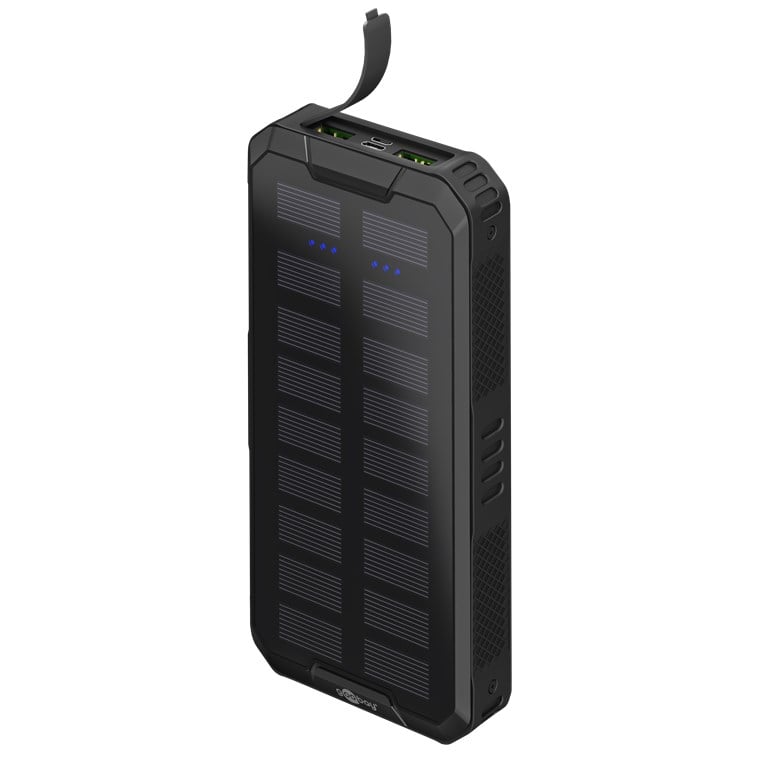 Caricabatterie a Ricarica Solare Rapida 20.000 mAh USB-C™ PD QC3.0 - Goobay I-CHARGE-SOL20000