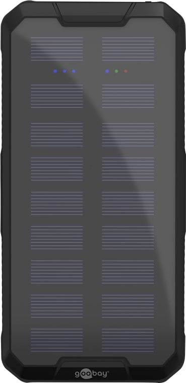 Caricabatterie a Ricarica Solare Rapida 20.000 mAh USB-C™ PD QC3.0 - Goobay I-CHARGE-SOL20000