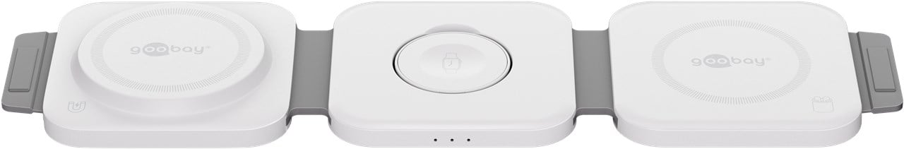 Caricatore Qi Wireless Caricabatterie 3in1 Stazione di Ricarica Pieghevole 15W - Goobay I-CHARGE-WR315W
