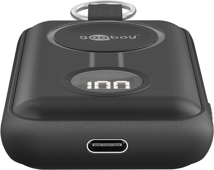 Wireless Magnetic Power Bank for Apple Watch 2500 mAh 2,5W Black - Goobay I-CHARGE-WR5W