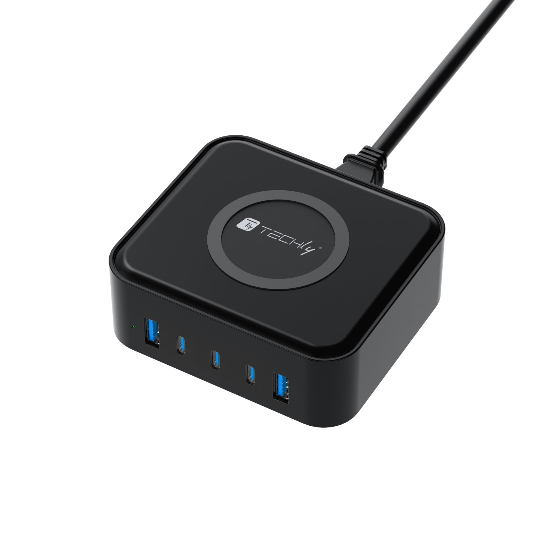 Wireless charging station 65 W 3 xUSB-C and 2 xUSB-A - Techly I-CHARGE-WR 65 AC