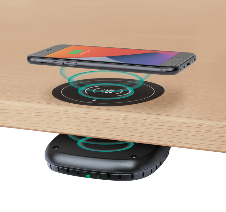 Caricatore Wireless Rapido da Sotto Scrivania 10W - Manhattan I-CHARGE-WRDSK10W