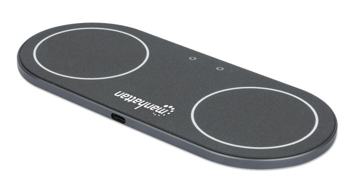 Doppia Stazione di Ricarica Wireless 30W - Manhattan I-CHARGE-WRDUA