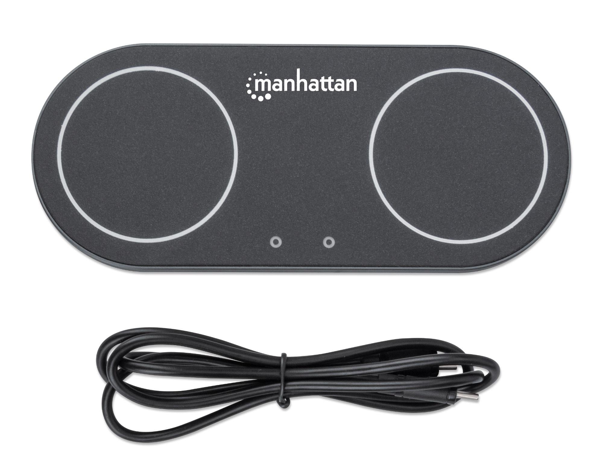 Double Wireless Recharge Station 30 W - Manhattan I-CHARGE-WRDUA