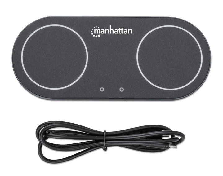 Doppia Stazione di Ricarica Wireless 30W - Manhattan I-CHARGE-WRDUA