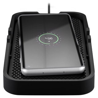 Qi Wireless Smartphone Car Charger 15W Black Silicone - Goobay I-CHARGE-WRPAD15W